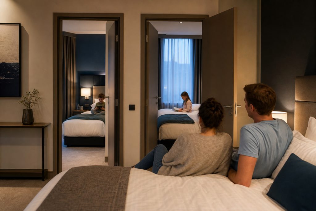 Hotel met verbindingskamers