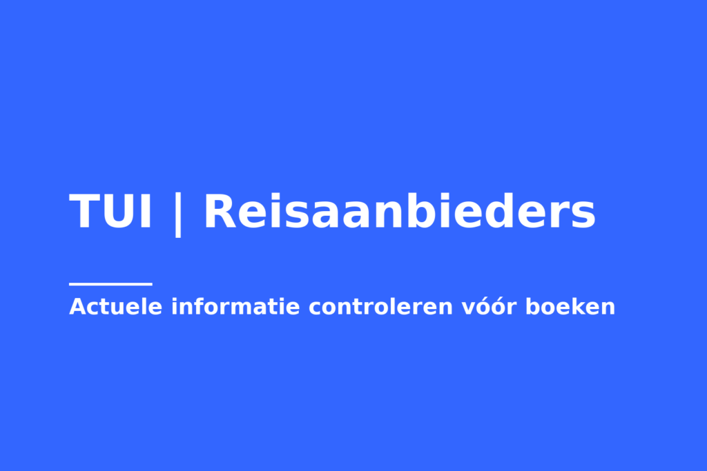 TUI | Reisaanbieders